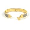 Hermes Clic H Maroon Glace and Yellow Gold GM Bracelet 4