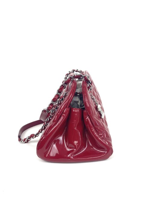 Chanel Glazed Calfskin Quilted Medium Just Mademoiselle Bowling Bag Red 12