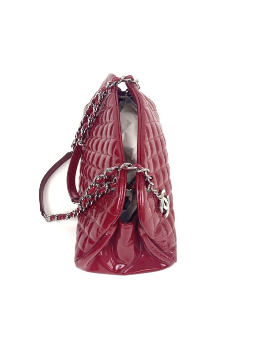 Chanel Glazed Calfskin Quilted Medium Just Mademoiselle Bowling Bag Red - Image 23