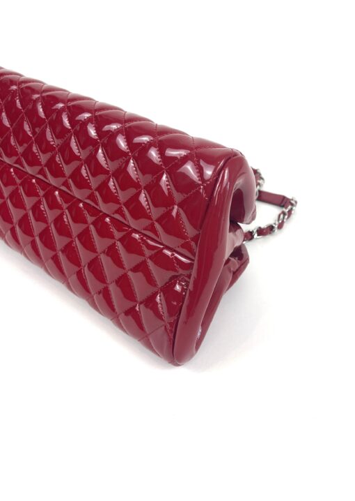 Chanel Glazed Calfskin Quilted Medium Just Mademoiselle Bowling Bag Red - Image 19