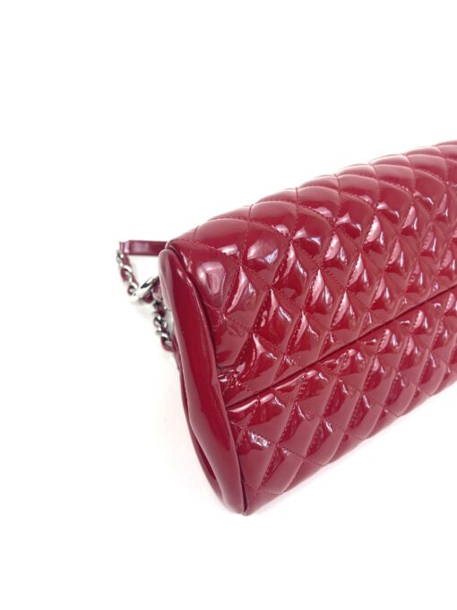 Chanel Glazed Calfskin Quilted Medium Just Mademoiselle Bowling Bag Red 14