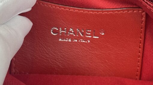 Chanel Glazed Calfskin Quilted Medium Just Mademoiselle Bowling Bag Red 10