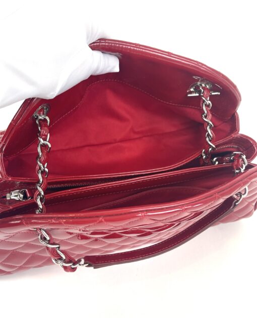 Chanel Glazed Calfskin Quilted Medium Just Mademoiselle Bowling Bag Red - Image 16