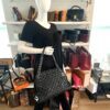 Chanel Patent Quilted Maxi Just Mademoiselle Bowling Bag Black 3