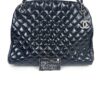 Chanel Patent Quilted Maxi Just Mademoiselle Bowling Bag Black 13