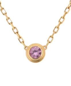 Cartier D’Amour 16″ Pink Sapphire and 18k Rose Gold Necklace
