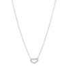 Cartier C Heart Diamond Ladies Necklace 18K White Gold 9