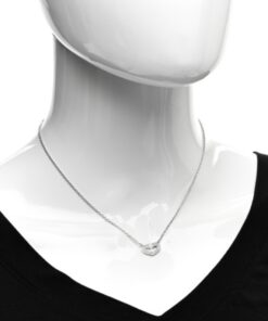 Cartier C Heart Diamond Ladies Necklace 18K White Gold 2