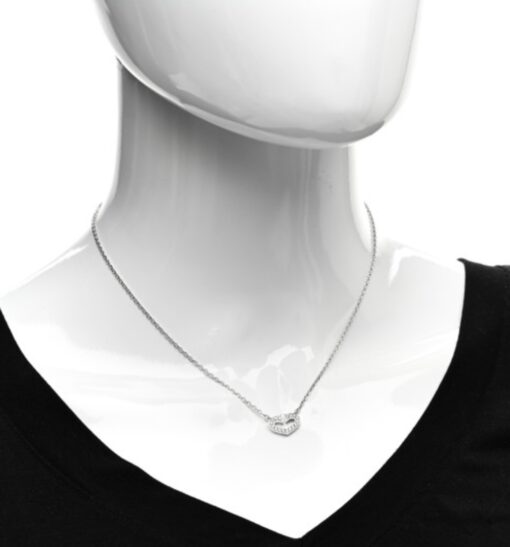 Cartier C Heart Diamond Ladies Necklace 18K White Gold - Image 2