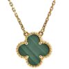 Van Cleef & Arpels Vintage Alhambra 18K Yellow Gold Pendant Malachite 6