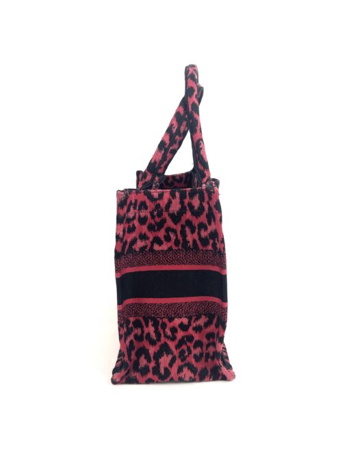 Dior Medium Mizza Raspberry Pink Leopard Book Tote 18