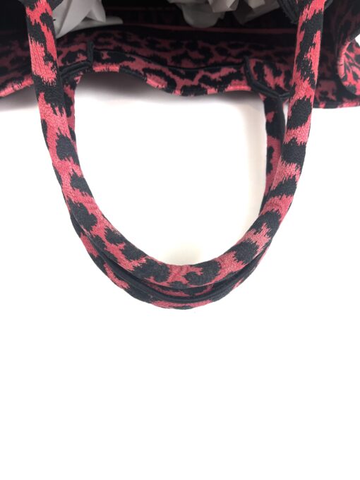 Dior Medium Mizza Raspberry Pink Leopard Book Tote 19