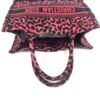 Dior Medium Mizza Raspberry Pink Leopard Book Tote 12