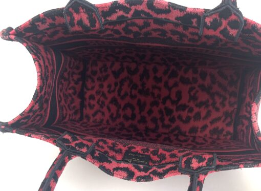 Dior Medium Mizza Raspberry Pink Leopard Book Tote 8