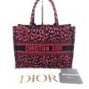 Dior Medium Mizza Raspberry Pink Leopard Book Tote 2