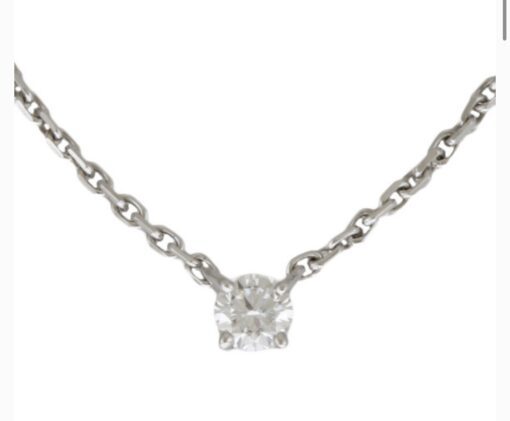 Cartier White Gold and Diamond Love Support Necklace 16″