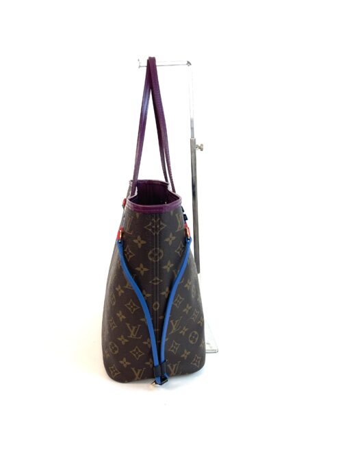 Louis Vuitton Totem Monogram Neverfull MM Magenta and Prada Messenger Full Set Bundle 8