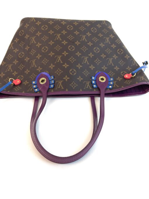 Louis Vuitton Totem Monogram Neverfull MM Magenta and Prada Messenger Full Set Bundle - Image 18