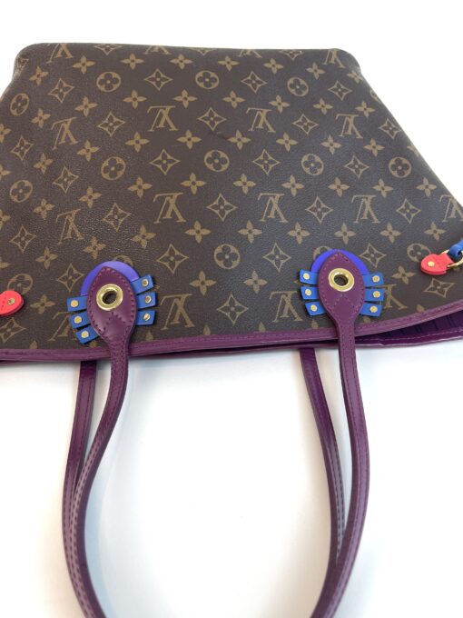 Louis Vuitton Totem Monogram Neverfull MM Magenta and Prada Messenger Full Set Bundle - Image 15