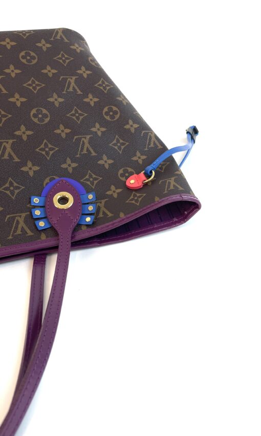 Louis Vuitton Totem Monogram Neverfull MM Magenta and Prada Messenger Full Set Bundle - Image 13