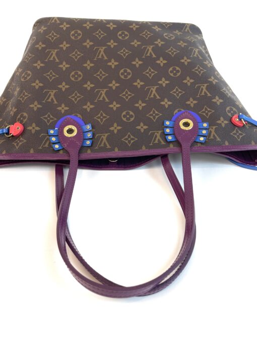 Louis Vuitton Totem Monogram Neverfull MM Magenta and Prada Messenger Full Set Bundle 11