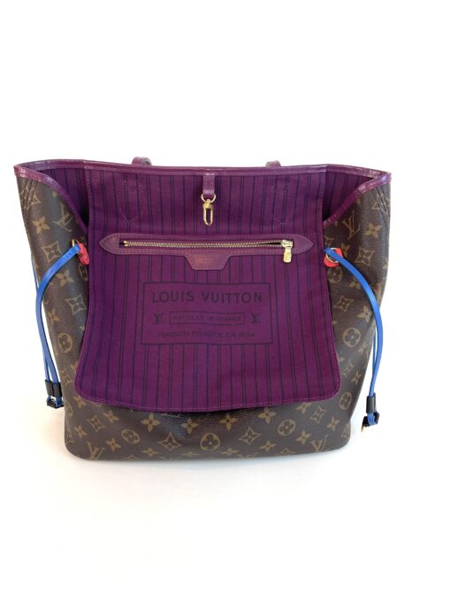 Louis Vuitton Totem Monogram Neverfull MM Magenta and Prada Messenger Full Set Bundle - Image 20