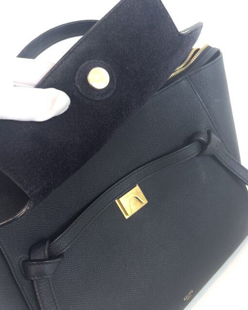 Celine Grained Calfskin Mini Belt Bag Black Satchel Shoulder Bag - Image 27