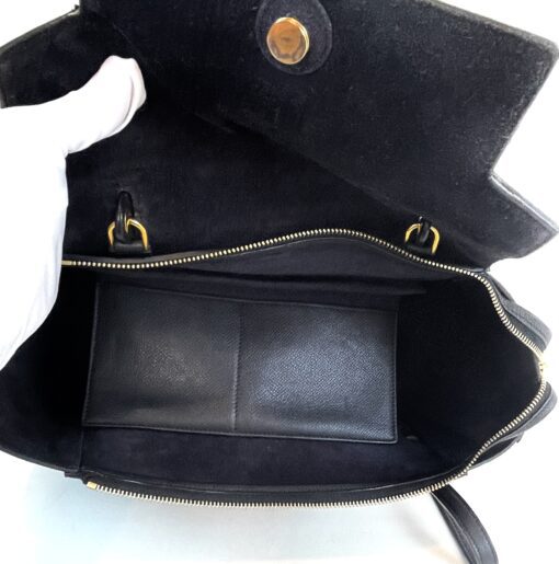 Celine Grained Calfskin Mini Belt Bag Black Satchel Shoulder Bag - Image 8