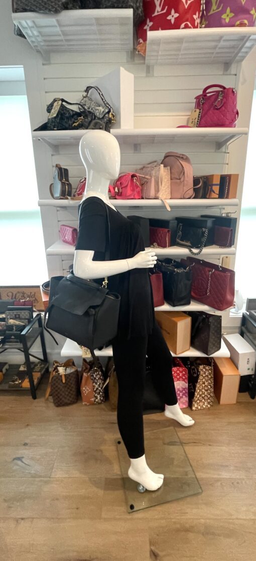 Celine Grained Calfskin Mini Belt Bag Black Satchel Shoulder Bag - Image 2