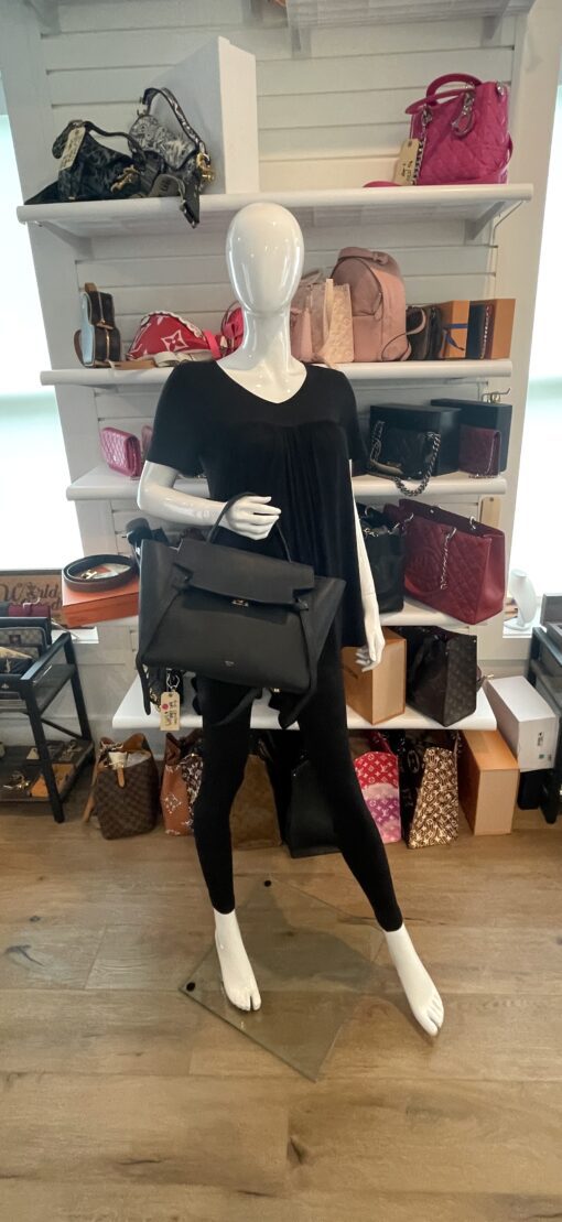 Celine Grained Calfskin Mini Belt Bag Black Satchel Shoulder Bag - Image 3