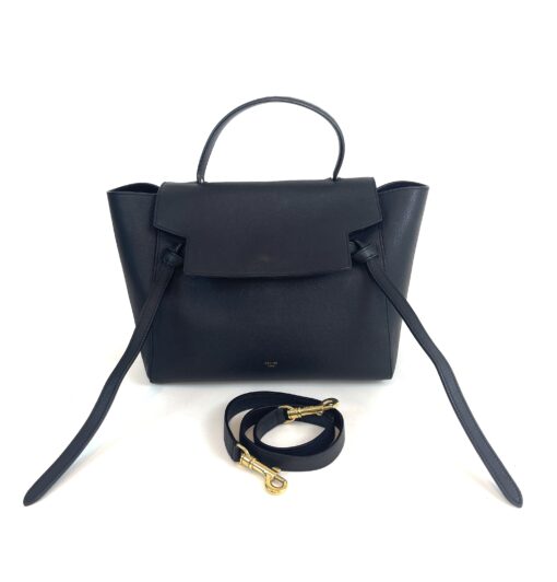 Celine Grained Calfskin Mini Belt Bag Black Satchel Shoulder Bag