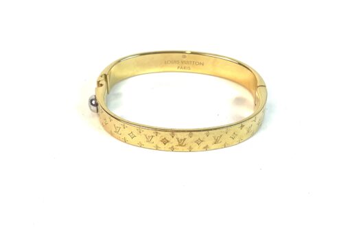 Louis Vuitton Gold Nanogram Cuff Bracelet Small 5