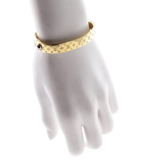 Louis Vuitton Gold Nanogram Cuff Bracelet Small 2