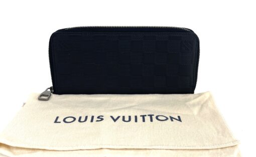 Louis Vuitton Black Leather Damier Infini Vertical Wallet 2