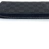 Louis Vuitton Black Leather Damier Infini Vertical Wallet 13
