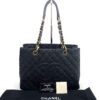 Chanel GST Black Caviar Shopping Tote Gold Hardware 3