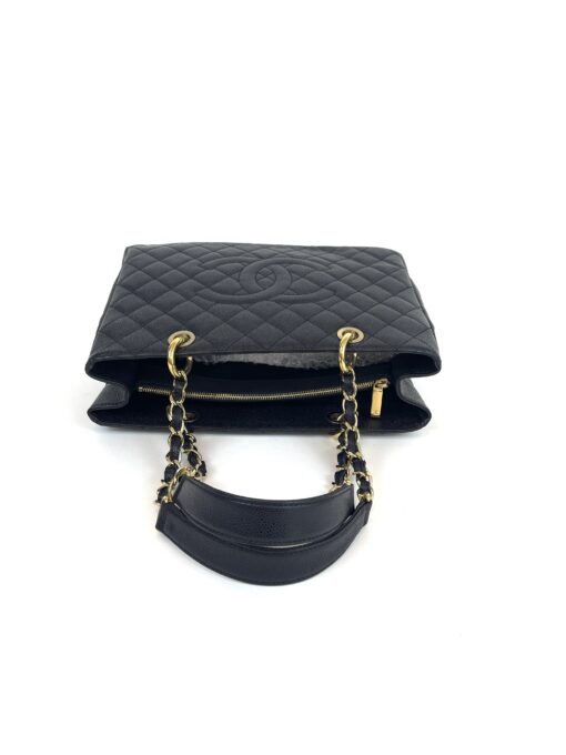 Chanel GST Black Caviar Shopping Tote Gold Hardware 10