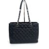 Chanel GST Black Caviar Shopping Tote Silver Hardware (Copy) 4