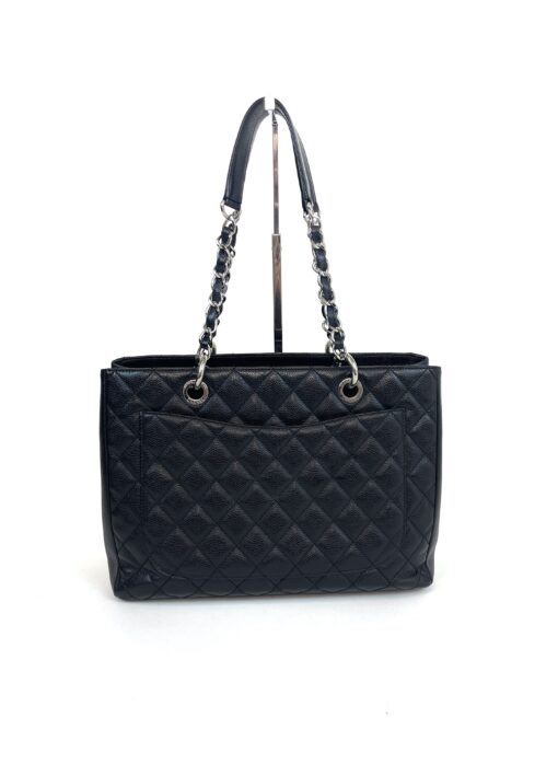 Chanel GST Black Caviar Shopping Tote Silver Hardware - Image 3