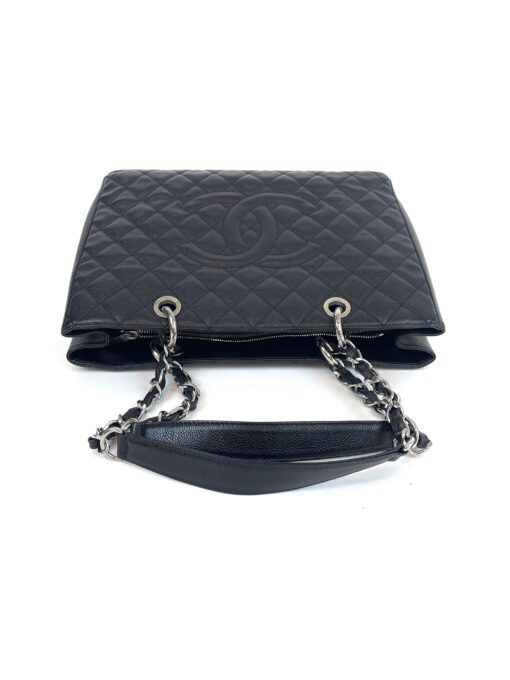 Chanel GST Black Caviar Shopping Tote Silver Hardware - Image 10