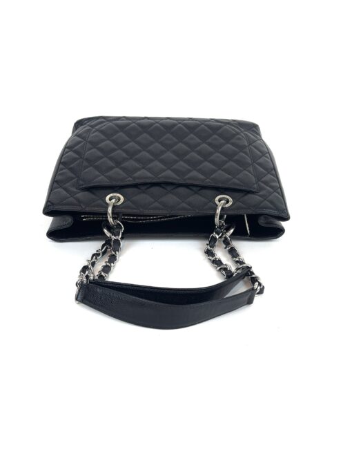 Chanel GST Black Caviar Shopping Tote Silver Hardware - Image 9