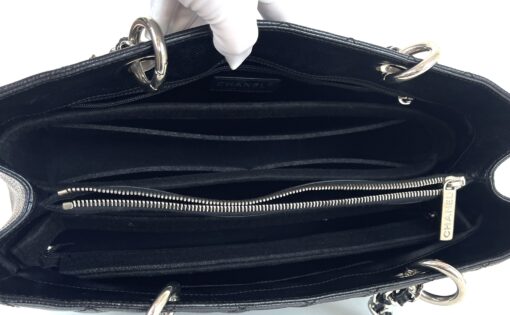 Chanel GST Black Caviar Shopping Tote Silver Hardware - Image 8