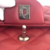 Chanel Caviar Quilted Jumbo Double Flap Deep Red Silver Series 14 17