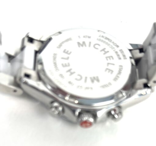 Michele Tahitienne Diamond Bezzle Ceramic and Silver Watch 9