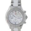 Michele Tahitienne Diamond Bezzle Ceramic and Silver Watch