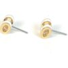 Hermes Mini Pop H Earrings White Yellow Gold 4