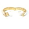 Hermes Clic H White and Yellow Gold GM Bracelet 11