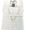 Hermes H Pop Necklace White Yellow Gold