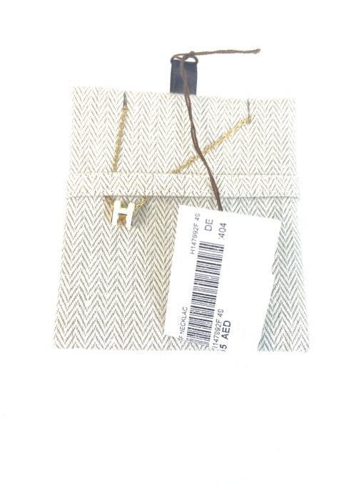 Hermes H Pop Necklace White Yellow Gold 5