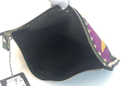 Valentino Garavani Nylon Camouflage Print Rockstud Zip Pouch Multicolor - Image 6